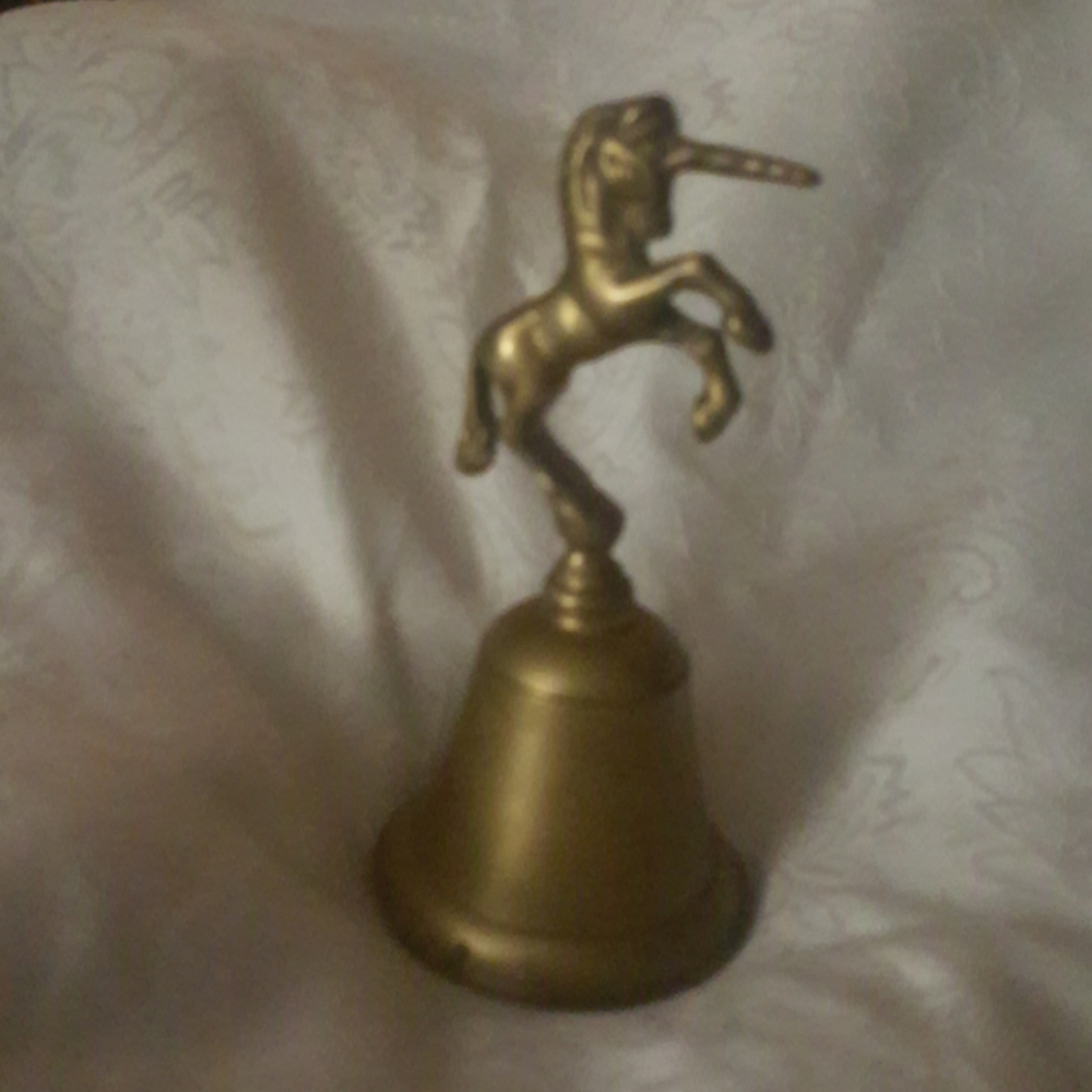 Beautiful Vintage Unicorn Brass Bell